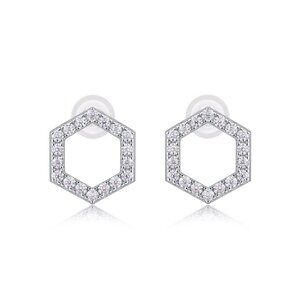 925 sterling silver moissanite earrings